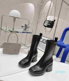 The new women's high-heeled rain boots in autumn and winter of 2022 are versatile and simple