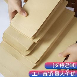 Gift Wrap 50Pcs/Pack 32cmx22cm Kraft Envelope Message Card Letter Stationary Storage Paper Packaging Mini