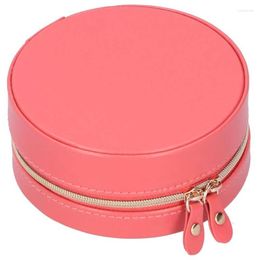 Storage Bags Wardrobe Round Portable Jewellery Box Organiser Display Case For Rings Earrings Necklace Shoes Bag Travel