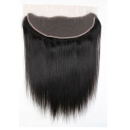 Brazilian Virgin Human Hair 13X4 Lace Frrontal Free Part Straight Peruvian Indian Natural Colour 10-24inch Top Closures