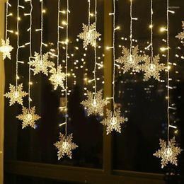 Strings EU Plug Christmas LED Fairy String Lights Curtain Lamp Wedding Garland Decorations For Home Room Garden Outdoor Indoor Decor