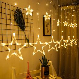 Strings Holiday Light Star LED Curtain Lights Christmas Decorations For Home Outdoor Garland Wedding Decor Fairy Garden Room 220V