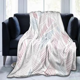 Blankets Soft Warm Flannel Blanket Abstract Feathers Travel Portable Winter Throw Thin Bed Sofa