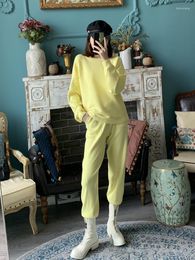 Women's Two Piece Pants 2022 Time-limited Full Women 's Suit Fashion Ladies Knit Round Neck Sweater And Western Style Knitted 2 - Set