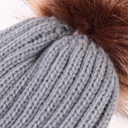 Hats Cute Winter Warm For Kids With Pompom BowKnot Knitted Caps Skullies Beanie Soft Girls Boys Outdoor Hat Bonnet Accessory