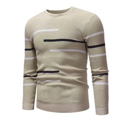 Mens Sweaters round-neck striped pullover for men designed for teenagers oversized casual knit men's sweater