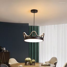 Chandeliers Modern Gold Chandelier Lighting LED Bedroom Dining Room Lustre Cuisine Door Baby Decoration Round Crown Smart