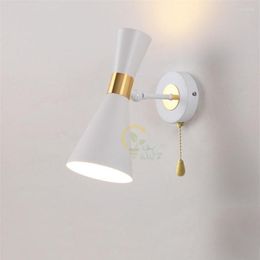 Wall Lamps Modern Led Lamp With Pull Switch Instrument Lights For Living Room Bedroom Bedside Home Lighting Fixtures Decor