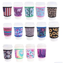 Other Drinkware Neoprene Heat Resistant 4Mm Thick Insated Reusable Coffee Cup Sleeves For Milktea 2Oz-24Oz Cups New Drop Delivery 20 Dhcnz