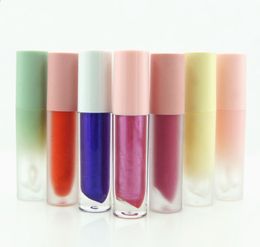 3ml Refillable Empty Lipstick Bottles Matte Gradient Lip Gloss Tube Lip Glaze Container Sample Vials Eyeshadow Brush Wand