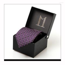 Bow Ties 2022 Brand For Men Blue Plaid Jacquard Weave 8cm Gravata Profession Work Corbatas Casual Necktie Mens Tie Gift Box