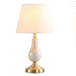 Table Lamps Modern Simple Ceramic Lamp Bed Living Room Foyer Study Wedding Decor Desk Reading Night Light 190112