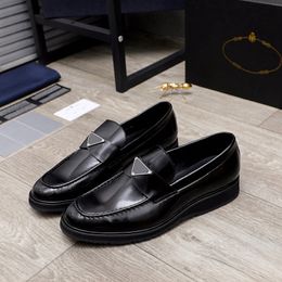 Men Black Leather Loafers Dress Shoes Penny Moccasins Bridegroom Driving Sneakers Business Wedding Party Casual