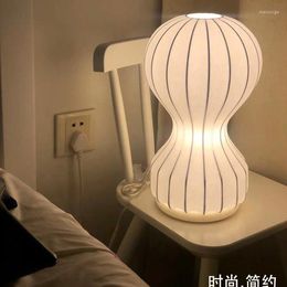 Table Lamps Bedroom Bedside Modern Simple Desk Lamp Nordic Pastoral Personality Decoration Transparent Silk Study