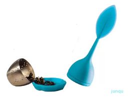 silicone tea infuser Leaf Silicone Infuser with Food Grade make tea bag Philtre creative Steel Tea Strainers DHL