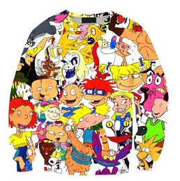 Sweatshirt Colorful jumper 90s Classic cartoon Character print Sweats Fashion Clothing Women Men Pullover SY02