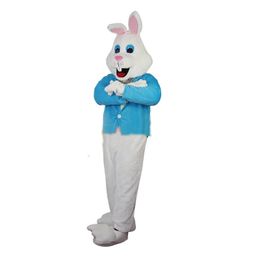 Halloween White Rabbit Bunny Mascot Costume simulation Cartoon Anime theme character Adults Size Christmas Outdoor Advertising Outfit Suit For Men Women