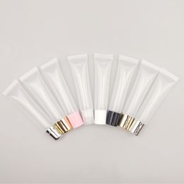 200pcs 15ml Empty Lipstick Tube bottle Lip Balm Soft Hose Makeup Squeeze Sub-bottling Clear Lip Gloss Container