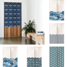 Curtain Japanese Bedroom Kitchen Partition Geomantic Half Panel No Hole Home Decoration Blackout