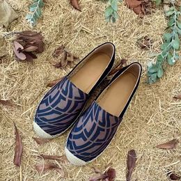 Shoes Canvas Flats Dress Shoe Factory Footwear Designers Espadrilles Printed Logo Jute Spring Summer Loafers Hand Made For Women Casual fisherman mules