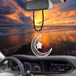 Interior Decorations Car Pendant Star Moon Rearview Mirror Decoration Hanging Charm Ornaments Automobiles Cars Accessories Holiday Gifts