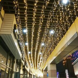 Strings 3.5M 96LED String Light Droop Curtain Icicle For Window Wedding Home Xmas Decoration Lighting European Plug