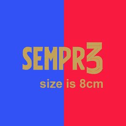 Collectable SEMPR3 PIQUE match Details farewell game match text Heat Transfer iron ON Soccer Patch badge