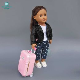 Dollhouse Miniatures Pink Suitcase Fits 43-45cm American Girl Baby Born Doll Accessories