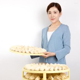 Table Mats Cover Household Dumplings Curtain Placemat Foldable Double-Edged Fine-Toothed Comb Round Tray For Steamed Stuffed Bun