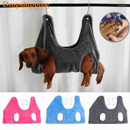 Dog Apparel Grooming Hammock Helper Cat Soft Hammocls Pets Beauty Nail Trim Restraint Tools Puppy Trimming Bathing Bag Drop