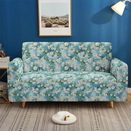 Chair Covers 1/2/3/4 Seat Universal Sectional Sofa Cover Floral Printing Soft Couch Anti-slip All-inclusive High Elastic Slip