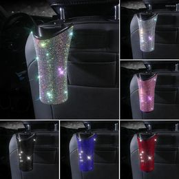 Interior Accessories Car Umbrella Holder Cup Drink Trash Can Seat Storage Box Stowing Tidying Organiser Bling For Woman