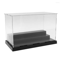 Jewellery Pouches Action Figures Toys Collectibles Display Box Acrylic Glass Dust Cover Black Base Dustproof 21X11x13cm