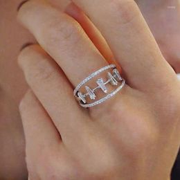 Wedding Rings CAOSHI Stylish Lady Aesthetic Ring With Fashion Design Trendy Temperament Accessories Dazzling Zirconia Fancy Jewelry Gift