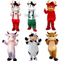 Christmas Cow Baby Mascot Costume Cartoon Character Outfit Suit Halloween Adults Size Birthday Party Outdoor Outfit Charitable