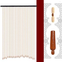 Curtain 90x175cm 27 Line Wooden Beads Screen Handmade String Beans Blinds For Door Entrance Living Room Venster Gate Divider