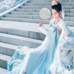 Stage Wear Chinese Folk Dance Costumes Hanfu Dress Fairy Embroidery Traditional Costume Classical SL1258