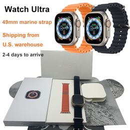 49 -миллиметровый океанский ремешок Smart Watch for Apple Watch Ultra Mt8 с меткой запечатанной пакет беспроводной Bluetooth Sports Watch Titanium Case 4 Colorways