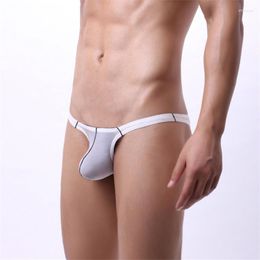 Underpants 6Pcs Super Large Size Mens Low-Rise Sexy Briefs U Convex Pouch Design Male Shorts Black White Tight-Fitting Narrow Panties