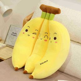 Comfortable Ba Soft Pillow Cuddle Cute Expression Fruit Sleeping Plush Doll Best Christmas Gift For Boys And Girls J220729