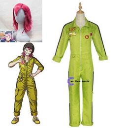 2021 Costume Kazuichi Souda Cosplay Jumpsuits Danganronpa 2 Bodysuit Adult Unisex Halloween Carnival Party Costumes Anime Wig J220720