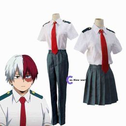 2020 Anime My Hero Academia Midoriya Izuku Cosplay Costume Boku No Hero Academia Ochaco Uraraka Asuitsuyu Summer Schooluniform J220720