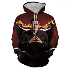 Men's Hoodies 3D Printing Lucifer Movie Star Avatar Hoodie Oversized Loose Sweatshirt Kids Outdoor Leisure Sports