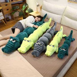 180Cm Crocodile Cuddle Filled Simulation Alligator Pop ldren Toys Sofa Decor Soft Ocean Animals Pillow Gift For ldren J220729