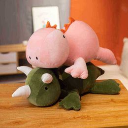 Dinosaur Weighted Hugs Triceratops Plush Soft Pillow Doll Toys For ldren Girls Birthday Xmas Gift Decor J220729