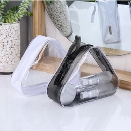 Transparent Travel Cosmetic Bag Creative triangle storage bags Make Up Case for Women Men Organizer Toiletry Storage Box