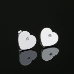 Classic Sterling Silver stud T gold heart earring womens love Tag earrings couple Designer jewelry 10mm Thick Piercing jewelry gifts woman love earrings return logo