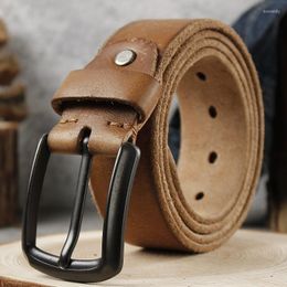 Belts Vegetable Leather Men Cow For Jeans Luxury Male Belt Classic Designer Vintage Pin Buckle Waist