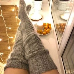 Socks Hosiery Knitted Female Thigh Sexy Long Stockings Leg Warmers Winter Warm Over Knee Socks Leg Warmer Autumn and Winter Wool Socks T221107