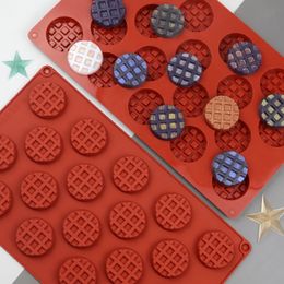 18-Cavity Round Waffles Silicone Mold DIY Candy Cake Cookies Chocolate Children's Day Birthday Party Gift Baking Supplies MJ1055